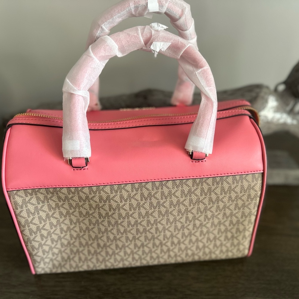NWT -$678 Michael Kors Medium Satchel Crossbody Bag - Tea Rose - Picture 5 of 5